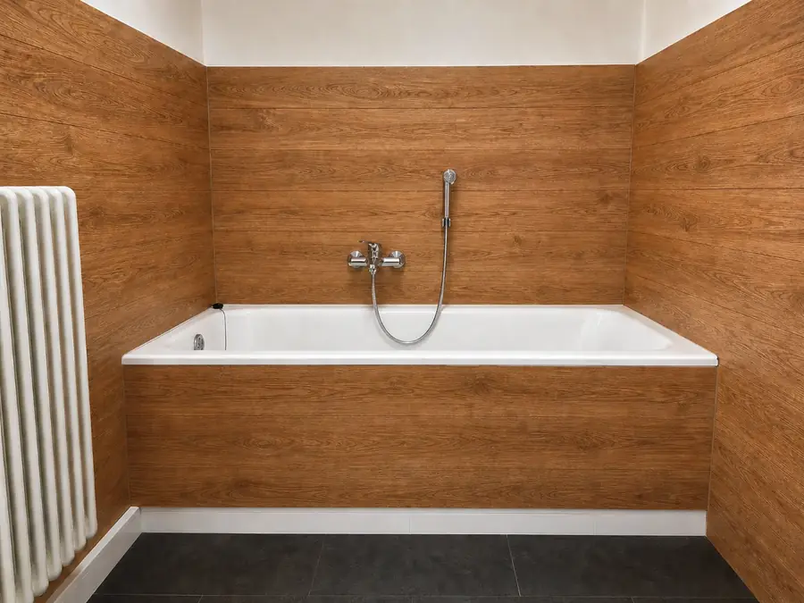 Badezimmer einer Monteurunterkunft in Nordhorn
